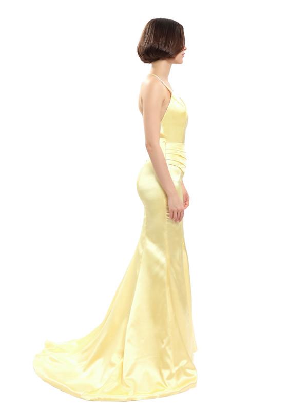 Sexy Mermaid Spaghetti Straps V-neck Sexy Bridesmaid Dresses