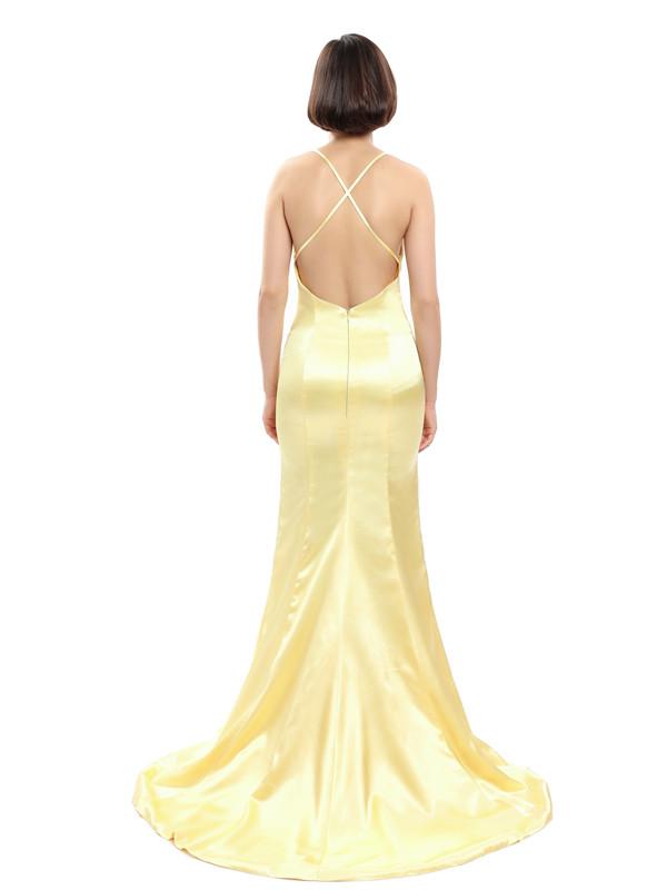 Sexy Mermaid Spaghetti Straps V-neck Sexy Bridesmaid Dresses