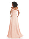 Soft Satin Off The Shoulder Long A-line African Bridesmaid Dresses