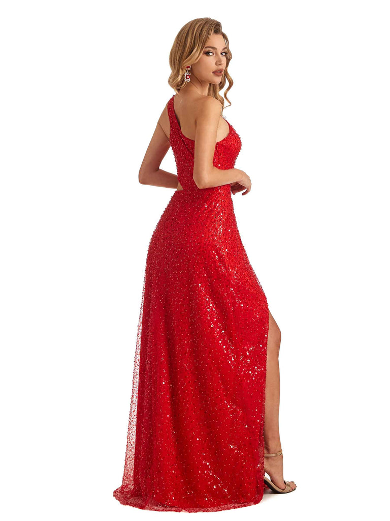 ChicSew Red Sparkly Sequin One Shoulder Side Split Long Formal Prom Dresses Online / Prom dress shops / Formal gowns, Custom Color(leaving a note) ChicSew Red Sparkly Sequin One Shoulder Side Split Long Formal Prom Dresses Online / Prom dress shops / Formal gowns, Custom Color(leaving a note)