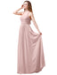 Elegant Hatler A-line Chiffon Floor-Length Long Bridesmaid Dresses