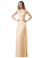 Halter Chiffon A-line Sleeveless Floor-Length Long Bridesmaid Dresses