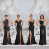 Black Sexy Chic Silky Mismatched Soft Satin Mermaid Long Bridesmaid Dresses Online