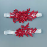 Lace Bridal Garter /Blue Wedding Garter/ Floral Garter Elegant Garter/ Women's Wedding Garter/ Sexy Lace Garter