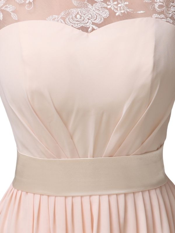 Illusion A-Line Short Bridesmaid Dresses