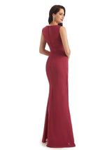 Elegant Mermaid Chiffon V-neck Long Mother of The Bride Dresses With Jacket