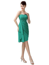 Elegant Sweetheart Chiffon Backless Sheath Short Bridesmaid Dresses
