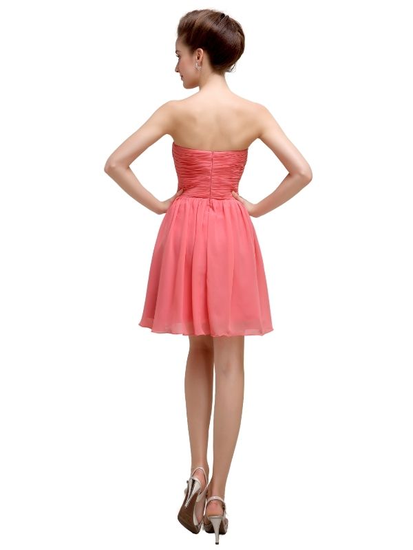 Sweetheart A-Line Short Chiffon Bridesmaid Dresses