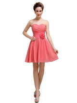 Sweetheart A-Line Short Chiffon Bridesmaid Dresses