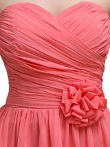 Sweetheart A-Line Short Chiffon Bridesmaid Dresses