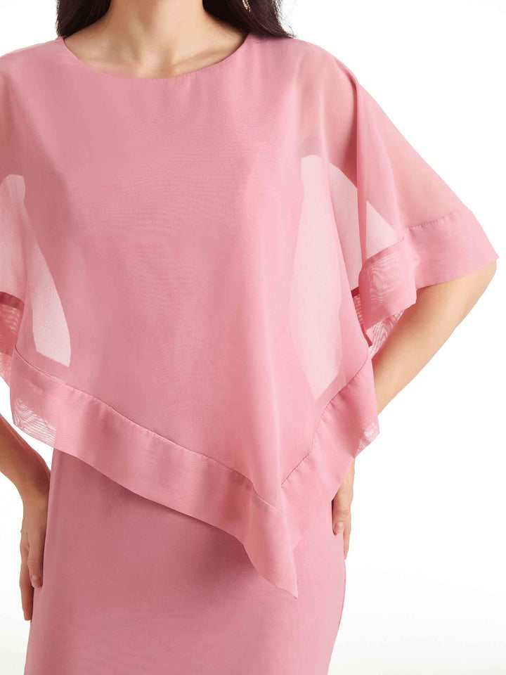 Casual A-Line Chiffon Short Sleeves Short Mother of The Bride Dresses