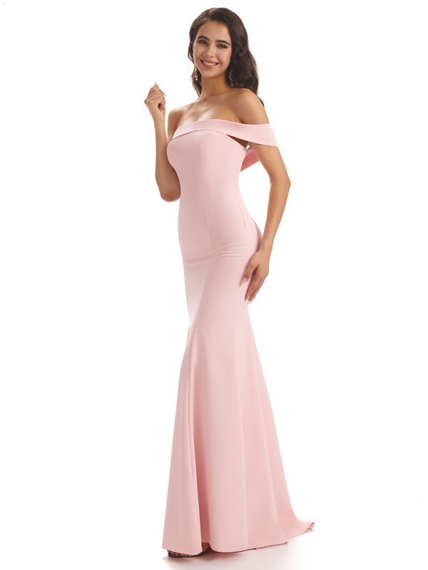 Simple Soft Satin One Shoulder Maxi Long Sexy Mermaid Prom Dresses