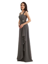 Elegant A-Line Chiffon Spaghetti Straps Sleeveless Mother of The Bride Dresses With Shawl