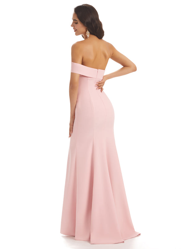 Modern Soft Satin One Shoulder Floor-Length Sexy Mermaid Bridesmaid Dresses