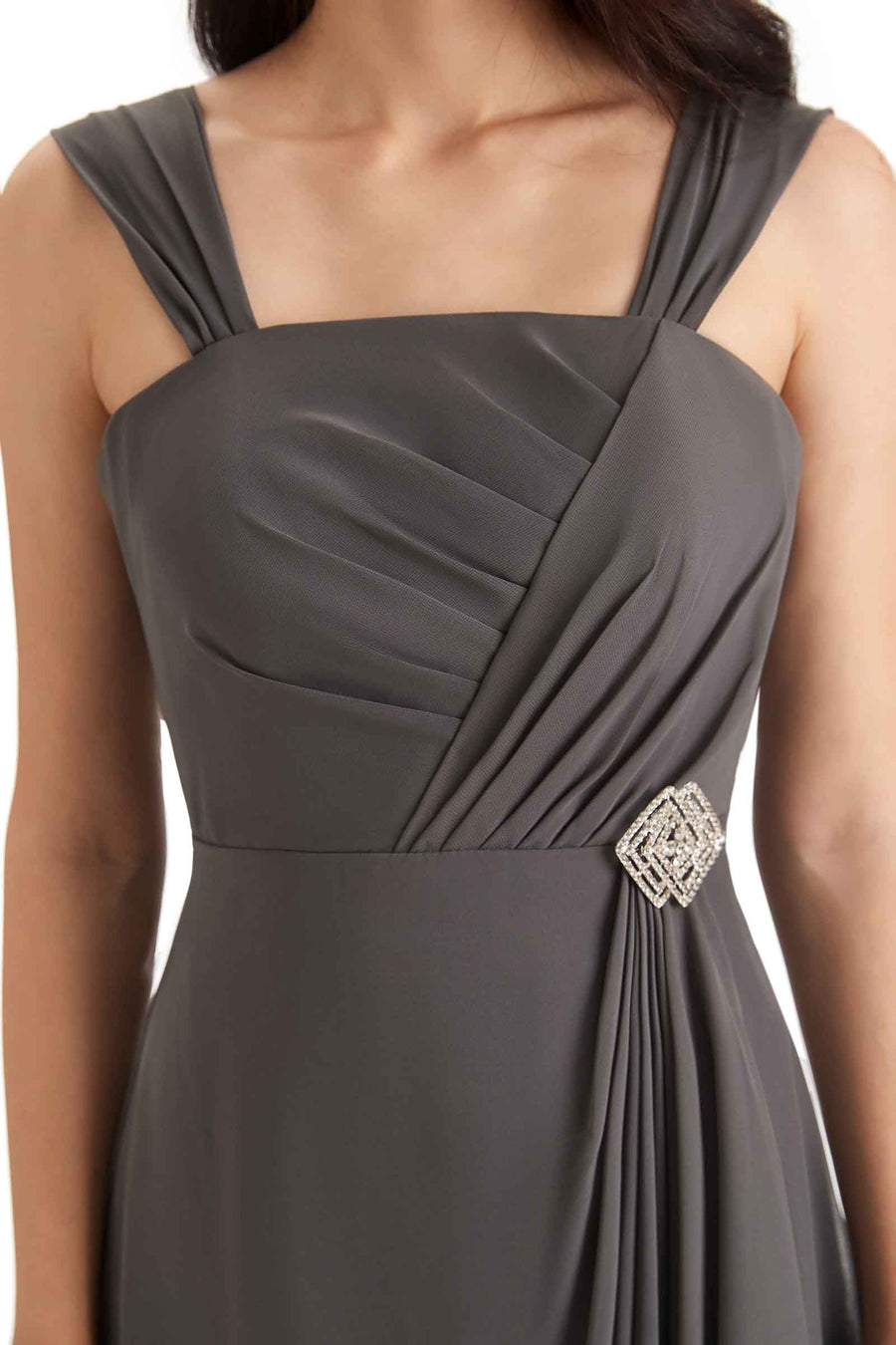 Elegant A-Line Chiffon Spaghetti Straps Sleeveless Mother of The Bride Dresses With Shawl