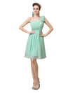 Popular One-shoulder Sweetheart Knee-Length Short Bridesmaid Dresses