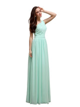 Simple One-Shoulder Sleeveless A-line Chiffon Bridesmaid Dresses
