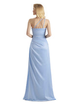 Sexy Soft Satin Side Slit One Shoulder Mermaid Long Bridesmaid Dresses Online