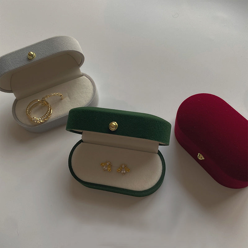 Velvet Ring Box Wedding Ring Earring Box High-end Jewelry Box Jewelry Storage Box