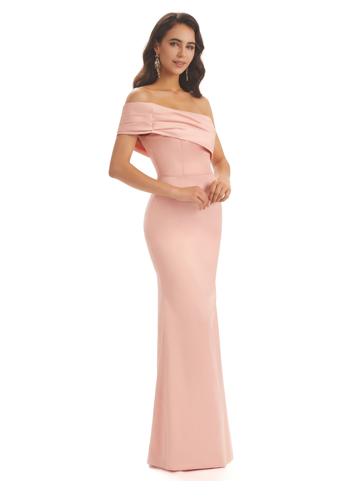 Elegant Satin Sexy Side Slit One Shoulder Long Mermaid Prom Dresses Online
