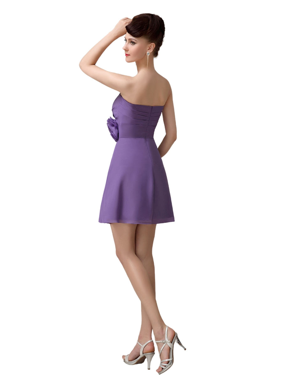 Fashion Sweetheart A-line Chiffon Knee-length Short Bridesmaid Dresses