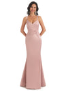 Elegant Spaghetti Straps Soft Satin Mermaid Floor-length Long Bridesmaid Dresses