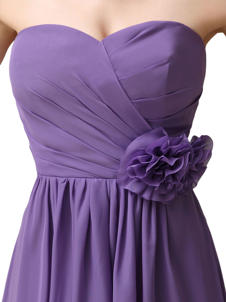 Fashion Sweetheart A-line Chiffon Knee-length Short Bridesmaid Dresses