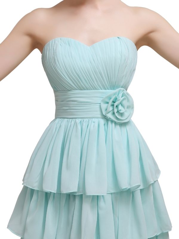 Sweetheart Pleats A-line Short Bridesmaid Dresses