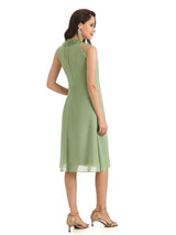 Elegant Chiffon Halter Knee Length Short Mother Of The Bride Dresses