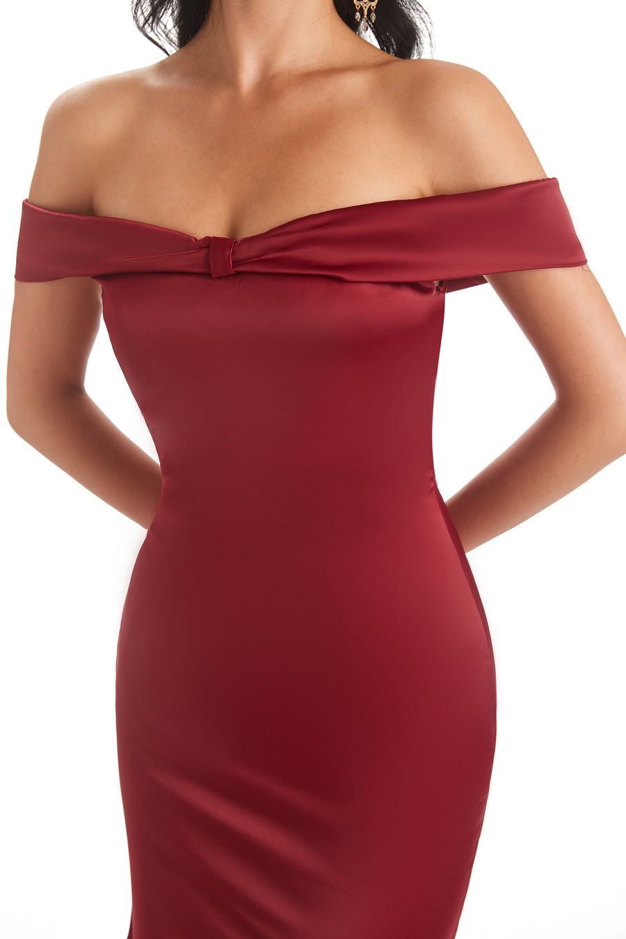Sexy Mermaid Off The Shoulder Soft Satin Long Bridesmaid Dresses Online