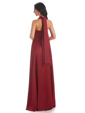 Convertiable Soft Satin A-line Long Wedding Bridesmaid Dresses Online