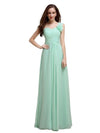 Elegant A-line One-Shoulder With Flowers Floor-Length Bridesmaid Dresses