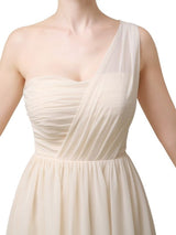 Elegant One-shoulder A-line Knee-Length Short Bridesmaid Dresses