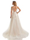 Elegant Spaghetti Straps Lace Applique A-line Wedding Dresses Online
