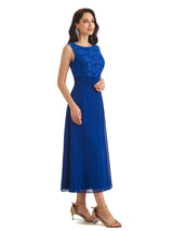 Elegant Lace Tea Length Mother Of The Bride Dresses With Lace Jacket