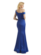 Elegant One Shoulder Soft Satin Long Mermaid Formal Evening Dresses