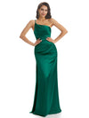 Emerald Green Sexy Chic Silky Mismatched Soft Satin Mermaid Long Bridesmaid Dresses Sale