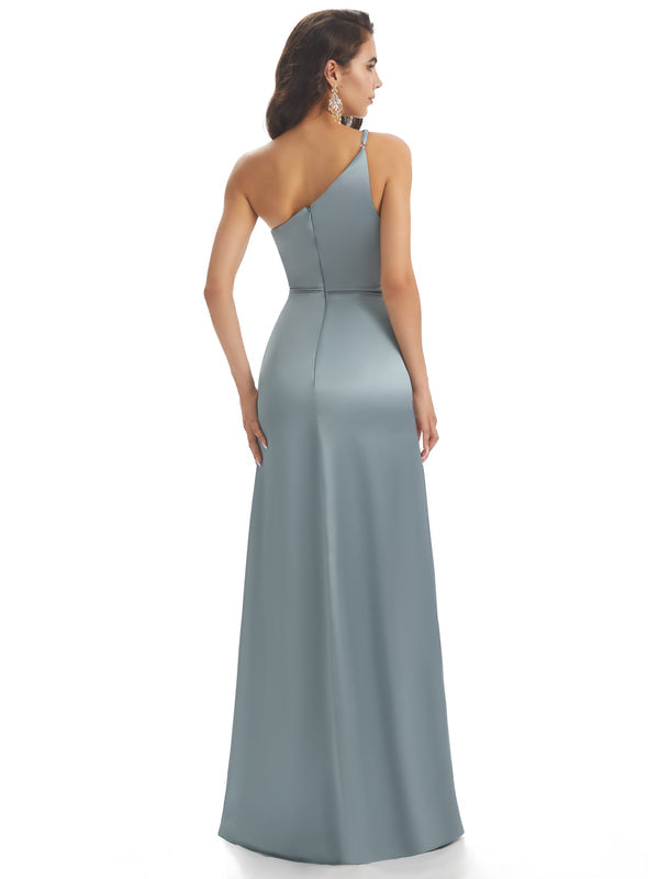 Green Sexy Chic Silky Mismatched Soft Satin Mermaid Long Bridesmaid Dresses Online