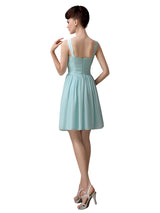 Chiffon Sexy V-neck A-line Knee-Length Short Bridesmaid Dresses