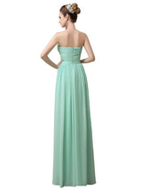 Simple A-line Sweetheart Chiffon Floor-Length Long Bridesmaid Dresses