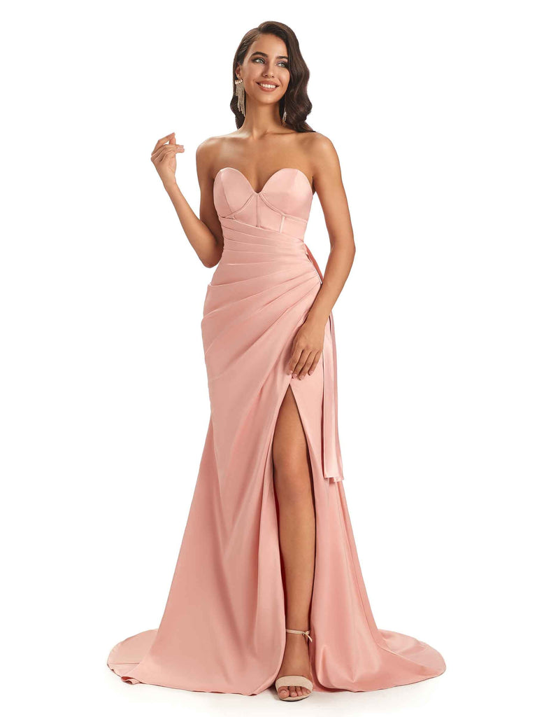 Pink Party Dress V Neck High Low Cocktail Prom Dress Sale