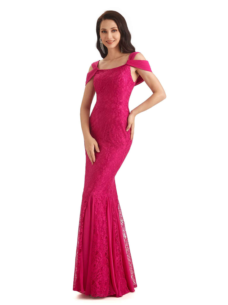 Sexy Lace Mermaid Cold Shoulder Mother of The Groom Dresses