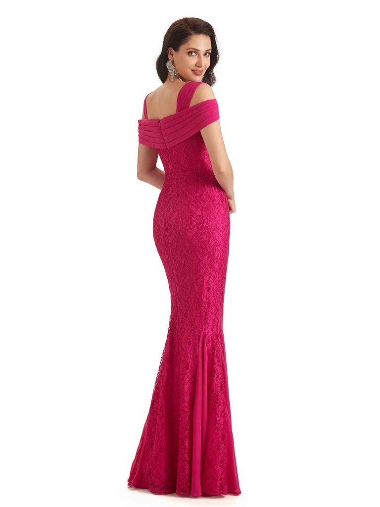 Sexy Lace Mermaid Cold Shoulder Mother of The Groom Dresses
