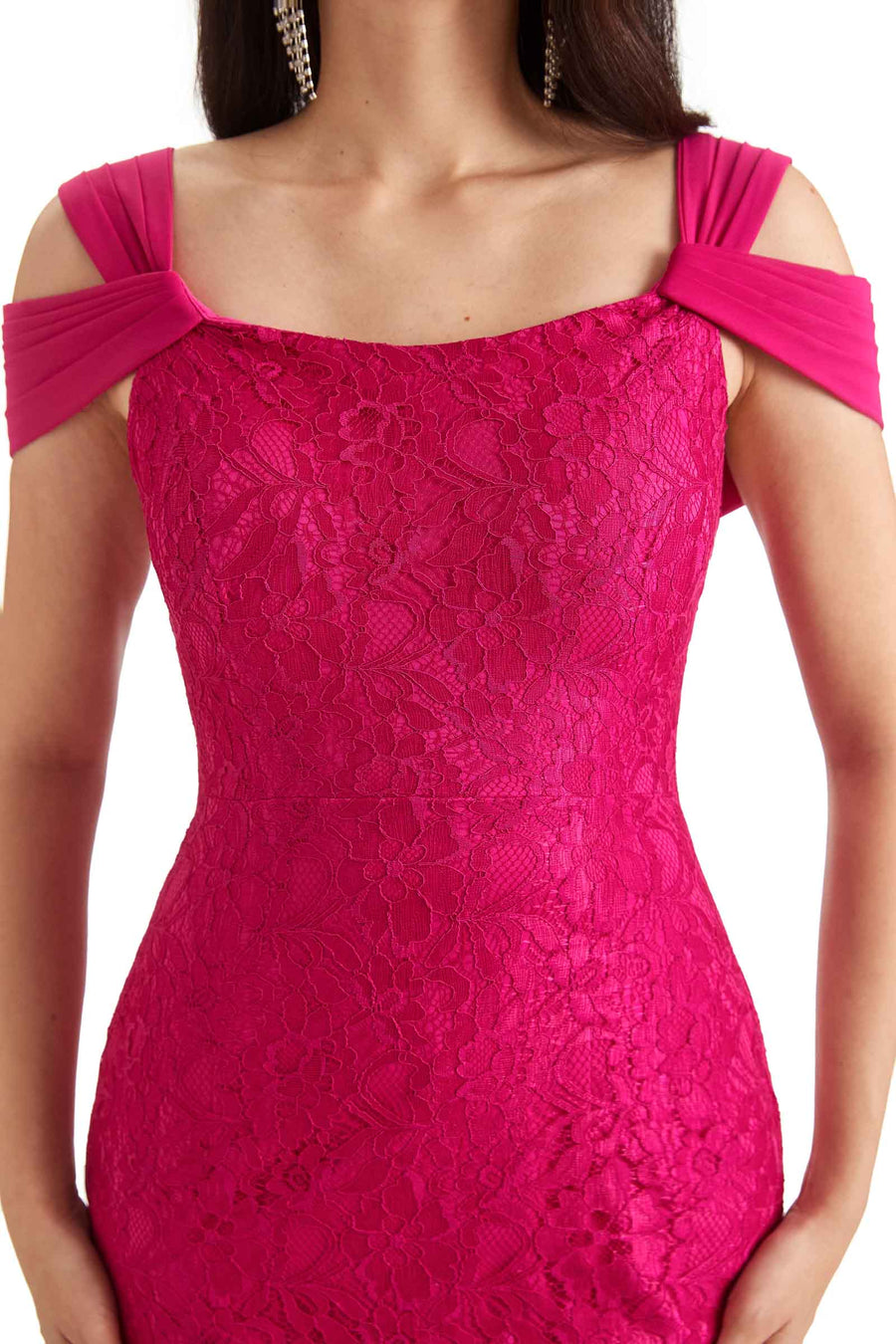 Sexy Lace Mermaid Cold Shoulder Mother of The Groom Dresses