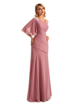 Unique Chiffon Asymmetrical One Shoulder Long Mother of the Brides Dresses Online