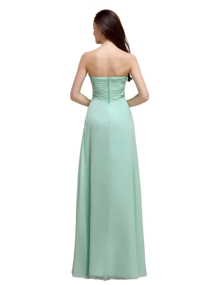 Simple Sweetheart Sleeveless A-line Floor-Length Bridesmaid Dresses