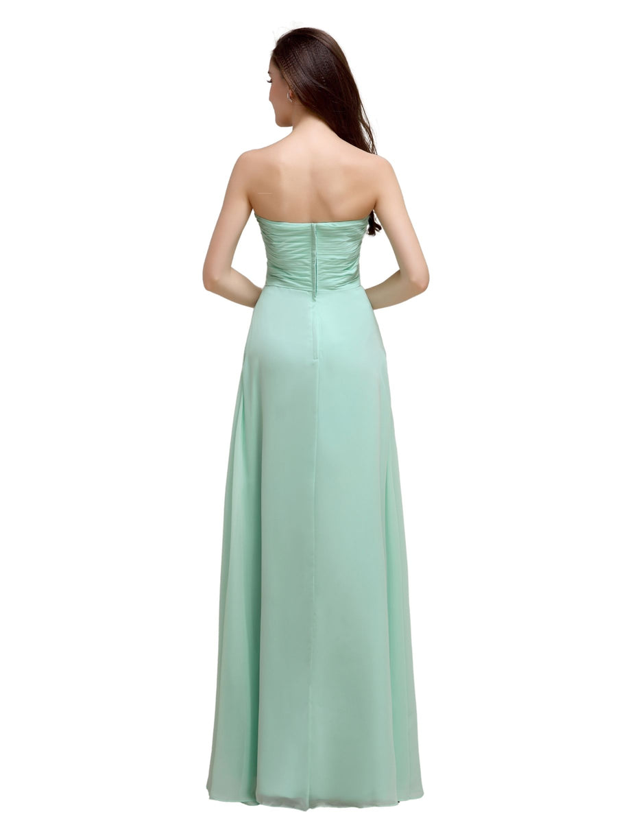 Simple Sweetheart Sleeveless A-line Floor-Length Bridesmaid Dresses