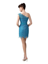 Charming Lace One-shoulder Short Bridesmaid Dresses