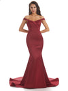 Elegant Off-shoulder Soft Satin Mermaid Long Bridesmaid Dresses Online