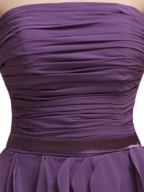 Elegant Strapless Princess A-line Knee-Length Bridesmaid Dresses